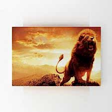 Gün Batımında Kükreyen Aslan Tablou