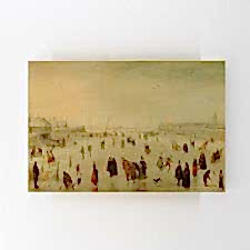 Hendrick Avercamp - A Scene on the Ice Tablosu