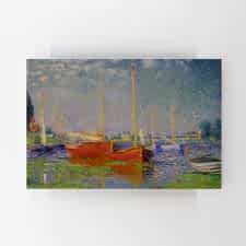 Claude Monet - Red Boats at Argenteuil Tablosu