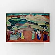 Diego Rivera - At the Fountain of Toledo Tablosu