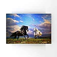 Kırda Koşan Atlar Yağlı Boya Tablosu