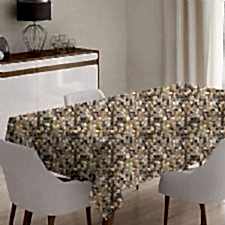 Kahve Ton Patchwork Model Masa Örtüsü