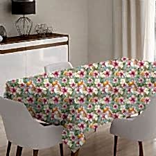 Çiçekli ve Kuşlu Model Masa Örtüsü