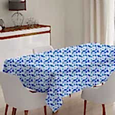 Mini Mavi Çiçekli Model Masa Örütüsü