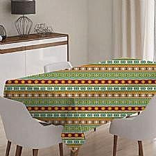 Rengarenk Geometrik Desen Masa Örtüsü