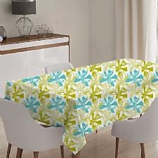 Yeşil Çiçekli Model Masa Örtüsü