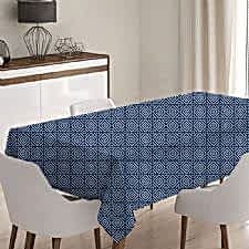 Beyaz Modern Desen Model Masa Örtüsü