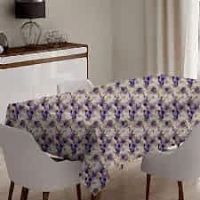Mor Çiçekli Model Masa Örtüsü