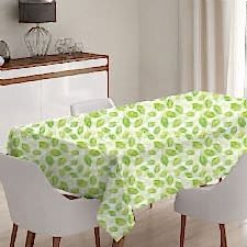 Yeşil Yapraklı Model Masa Örtüsü