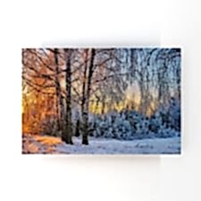 Kış Mevsiminde Gün Batımı Tablosu