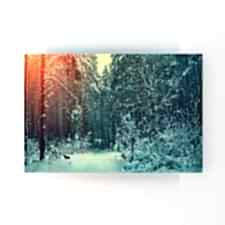 Karla Kaplı Çam Ağaçları Tablosu