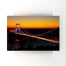 Gün Batımında Boğaziçi Köprüsü Tablosu