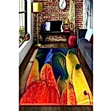 Modern Renkli Tüyler Dijital Baskılı Halı