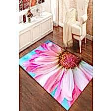 Realist Kış Papatyası Dijital Baskılı Halı