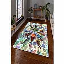 Balıklar Ve Taşlar Dijital Baskılı Halı