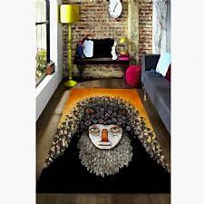 Depresif Çiçekler Dijital Baskılı Halı