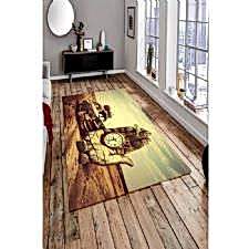 Retro Objeler Tasarımı Dijital Baskılı Halı