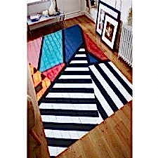 Çizgili Ve Renkli Grafiti Çalışması Dijital Baskılı Halı