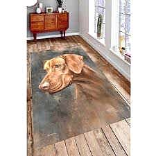 Masum Köpek Portresi Dijital Baskılı Halı