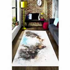 Suluboya Efektli Romantik Kediler Dijital Baskılı Halı