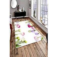 Güller Elementi Dijital Baskılı Halı