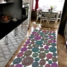 Renkli Dantel Desenli Dijital Baskılı Halı