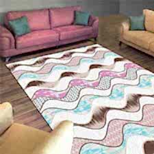 Renkli Dalga Desenli Dijital Baskılı Halı