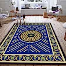 Başak Desenli Dijital Baskılı Halı