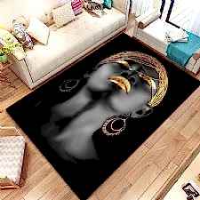 Afrika Tasarım Portre Desenli Dijital Baskılı Halı