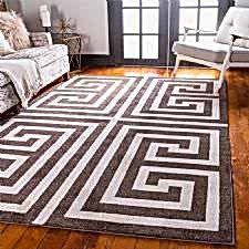 Eskitme Çengel Desenli Dijital Baskılı Halı