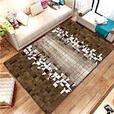 Simetrik Tay Tüyü Desenli Dijital Baskılı Halı