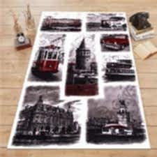 Tramvay Desenli Dijital Baskılı Halı