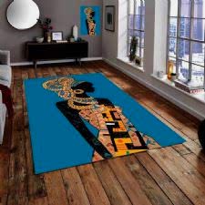 Afrika Tasarım Desenli Dijital Baskılı Halı