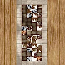 Eskitme Desenli Dijital Baskılı Halı