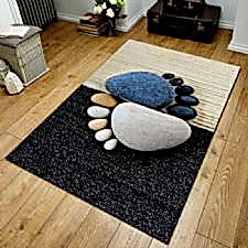 Parmak Desenli Dijital Baskılı Halı