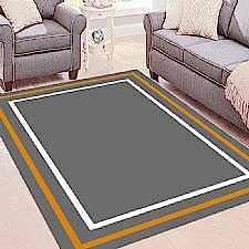 Simetrik Çizgi Desenli Dijital Baskılı Halı