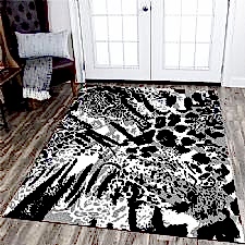 Özel Tasarım Zebra Desenli Dijital Baskılı Halı