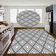 Geometrik Kare Desenli Dijital Baskılı Halı