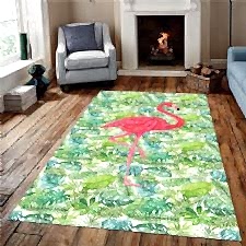 Flamingo Desenli Dijital Baskılı Halı