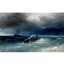 Ivan Aivazovsky - Karadeniz Üzerinde Fırtına Tablosu