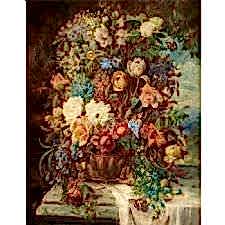 Hans Zatzka - Summer Flower Tablosu