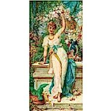 Hans Zatzka - Flower Girl Tablosu