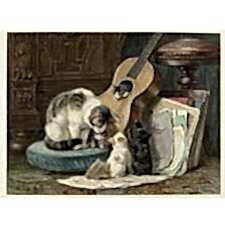 Henriette Ronner - The Harmonists Tablosu
