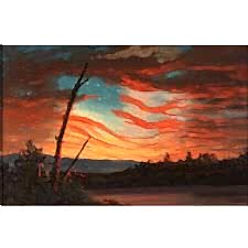 Frederic Edwin Church - Our Banner in the Sky Tablosu
