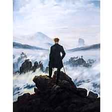 Caspar David Friedrich - Bulutların Üzerinde Yolculuk Tablosu