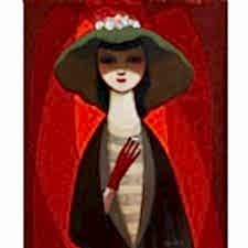 Pelle Aberg - Lady With Cigarette Tablosu