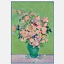 Vincent Van Gogh - Vazoda Beyaz Güller Tablosu