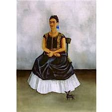 Frida Kahlo - Itzcuintli Dog with Me Tablosu