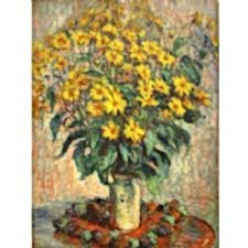 Claude Monet - Kudüs Enginar Çiçekleri Tablosu