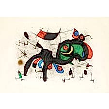 Joan Miro - Le Belier Fleuri Tablosu